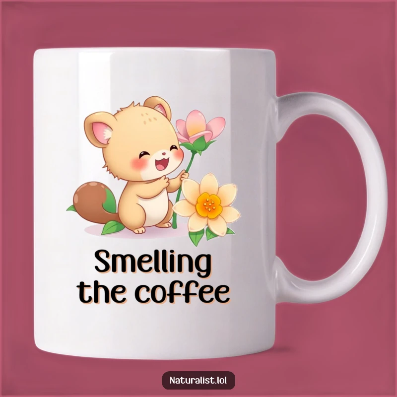 Funny Energetic Creature Flower Mug: Joyful Gift for Nature Lovers