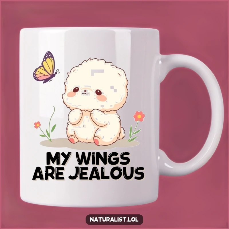 Funny Fluffy Creature Butterfly Mug: A Hilarious Gift for Nature Lovers