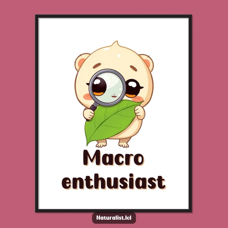 Funny Creature Magnifying Glass Digital Art: Instant Curios Art