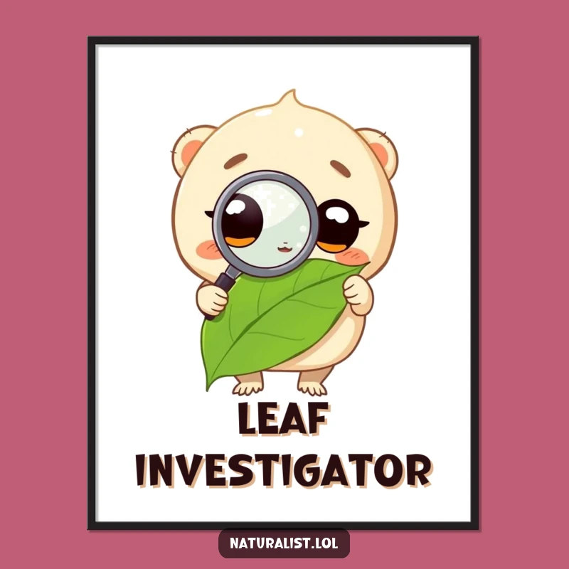 Funny Creature Magnifying Glass Poster: Intriguing Art for Your Walls