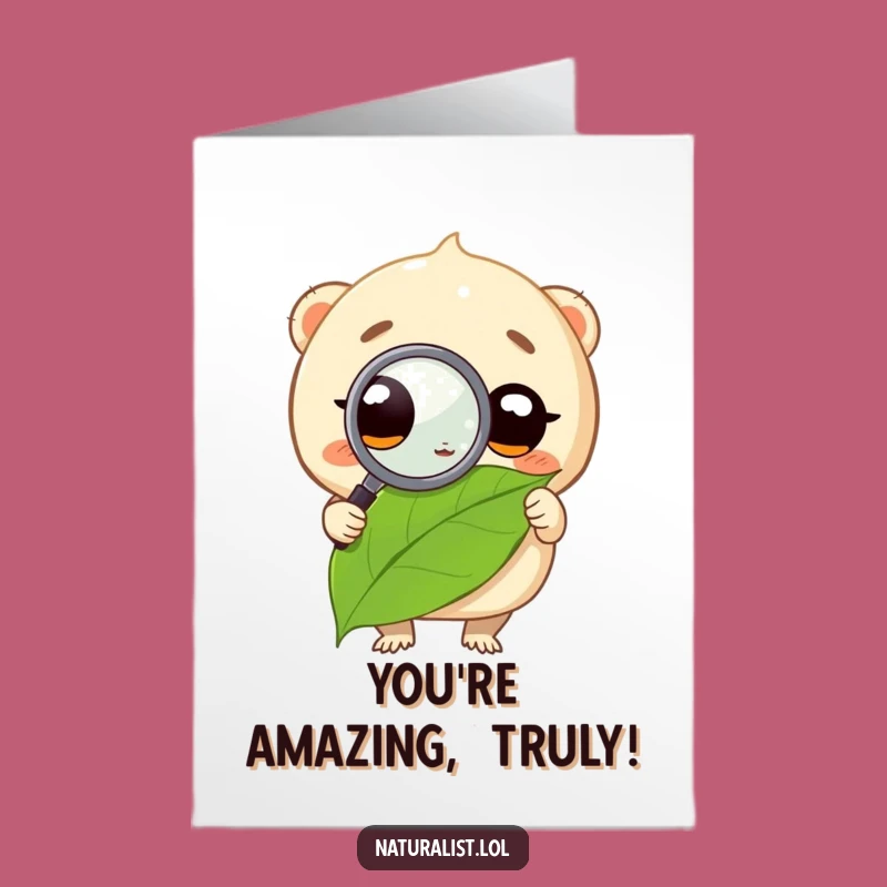 Clever Free Printable Congrats Card: Creature's Leaf Study - DIY Download!