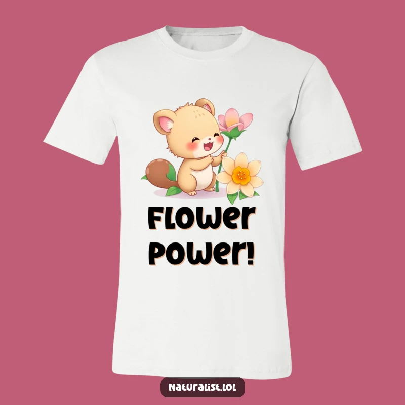 Funny Energetic Creature Flower T-Shirt: Wear Your Joyful Bloom