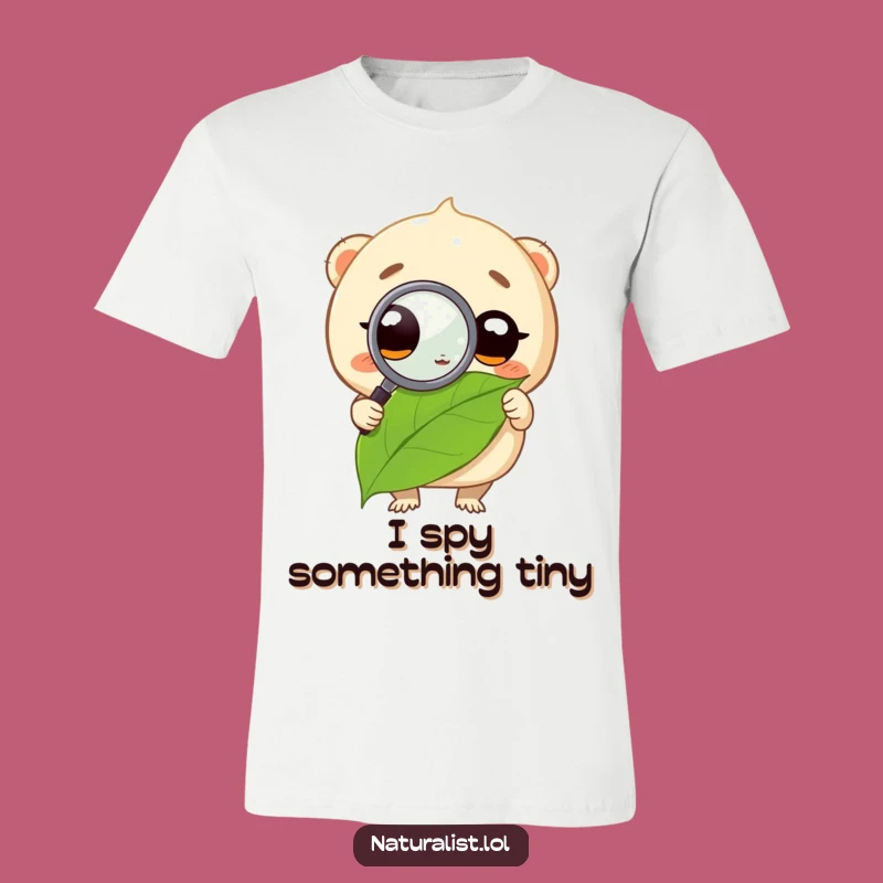 Funny Creature Magnifying Glass T-Shirt: Explore in Hilarious Style